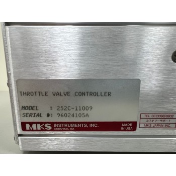 MKS 252C-11009 EXHAUST THROTTLE VALVE CONTROL